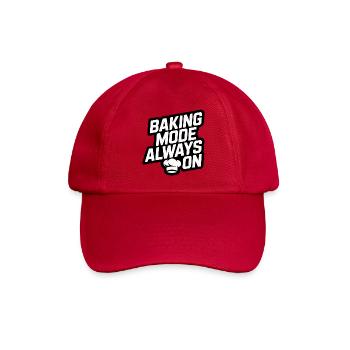 Backmodus immer an lustiger Back Spruch - Baseballkappe - klassisch Rot - Vorne