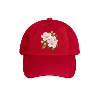 Rosa Apfelblüten-Blüten-Floral - Baseballkappe - klassisch Rot - Vorne