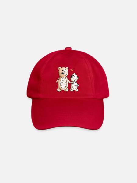 Bären Liebe - Bär - Best Friends - Partner - Comic - Baseballkappe - klassisch Rot