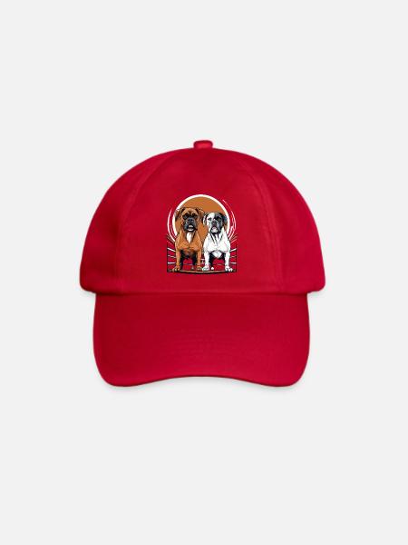Boxer Hunde - Baseballkappe - klassisch Rot