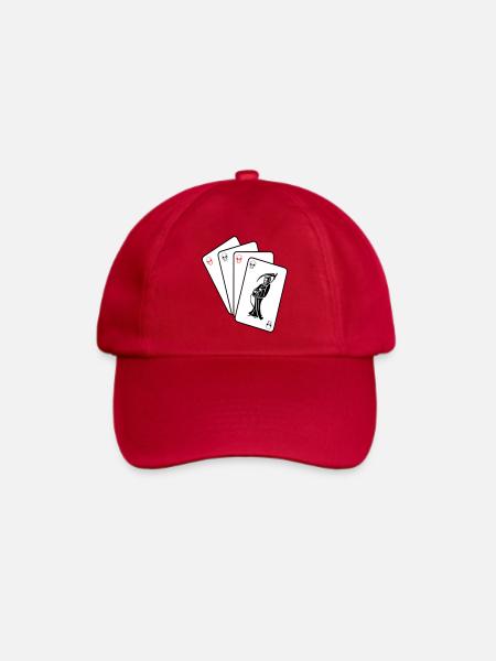 Sensenmann-Karten - Baseballkappe - klassisch Rot
