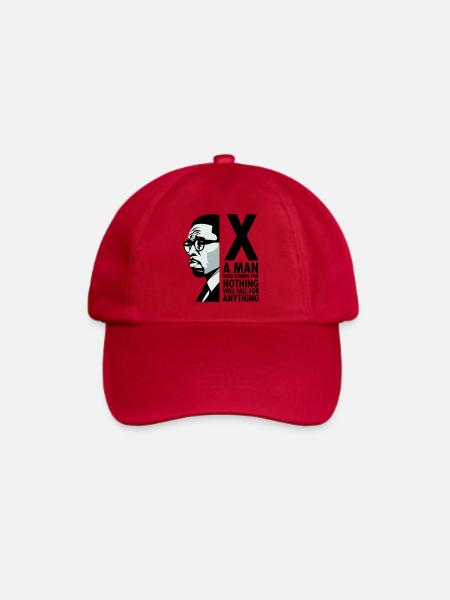 Malcolm X - Ein Mann, der für nichts steht, wird fallen - Baseballkappe - klassisch Rot