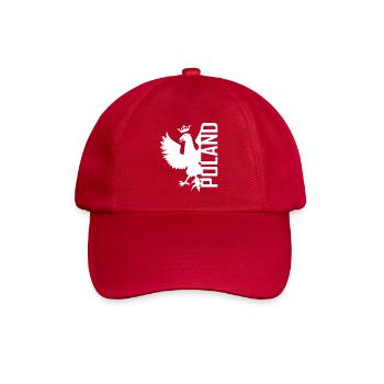 Polska Eagle - Polen - Adler - Poland - Baseballkappe - klassisch Rot - Vorne