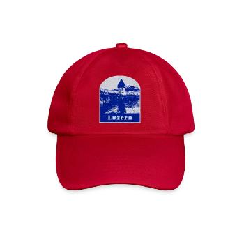 Luzern Schweiz - Baseballkappe - klassisch Rot - Vorne