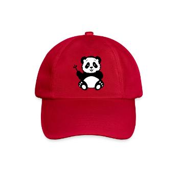 Pandabär - Baseballkappe - klassisch Rot - Vorne