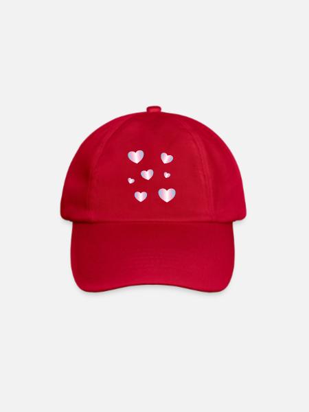 Trans Flag Hearts - Baseballkappe - klassisch Rot