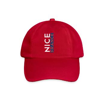 Nizza Frankreich Nice France - Baseballkappe - klassisch Rot - Vorne