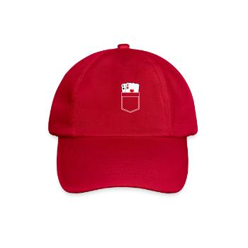 Zwei Asse Brusttasche Zauberer Kostüm Ace Poker - Baseballkappe - klassisch Rot - Vorne