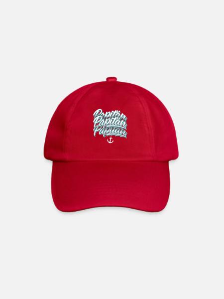 Papitän Segeln Segler Kapitän Papa Vater - Baseballkappe - klassisch Rot