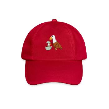 Adler mit Baby Adler - Baseballkappe - klassisch Rot - Vorne