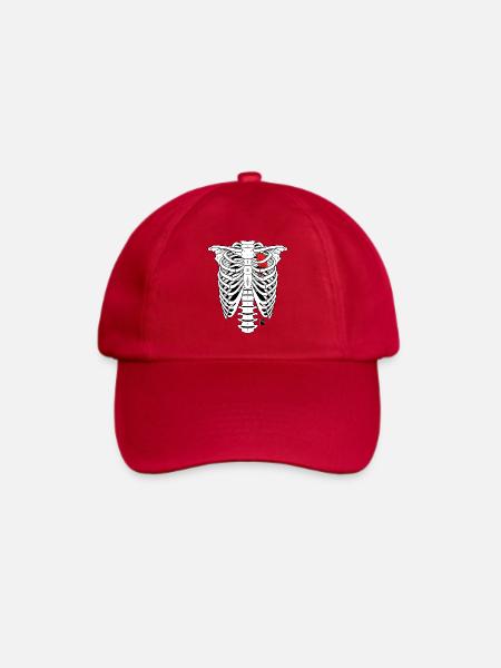 SKELETON - Baseballkappe - klassisch Rot