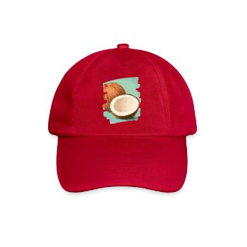 Kokosnuss Coconut - Baseballkappe - klassisch Rot - Vorne