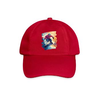 Snowboarder Pulverschnee - Baseballkappe - klassisch Rot - Vorne