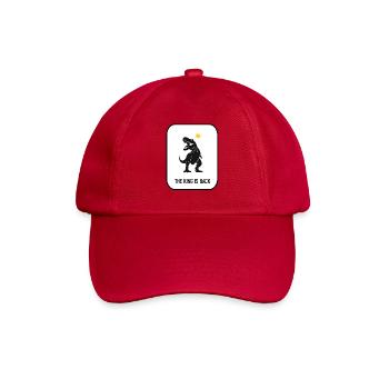T-rex, The King, King, Dinosaur , The king is back - Baseballkappe - klassisch Rot - Vorne
