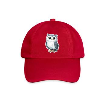 Eule - Baseballkappe - klassisch Rot - Vorne