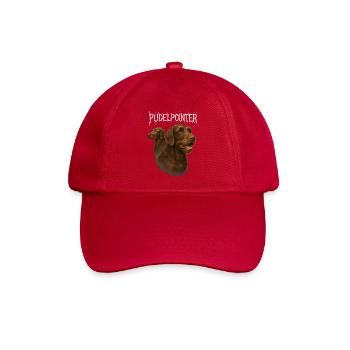 Pudelpointer - Baseballkappe - klassisch Rot - Vorne