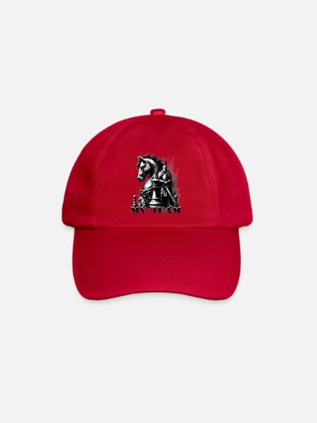 Schach - Baseballkappe - klassisch Rot