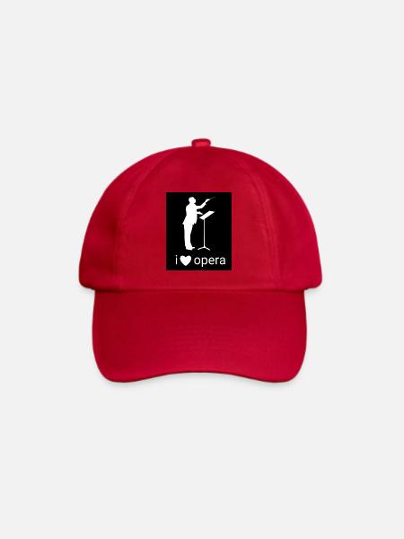Ich liebe Operndesign in Schwarz - Baseballkappe - klassisch Rot