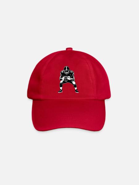 Monochrome Gridiron-Haltung - Baseballkappe - klassisch Rot
