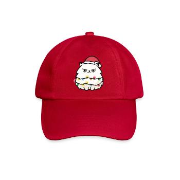 Kuschelkätzchen mit Lichterkette - Baseballkappe - klassisch Rot - Vorne