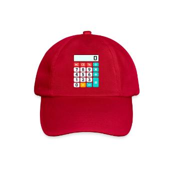 Retro-Farbblock-Rechner - Baseballkappe - klassisch Rot - Vorne