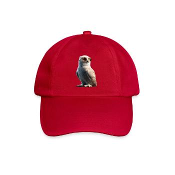 Schneeeule Weiße Eule Kauz Uhu Owl Schnee Eulen - Baseballkappe - klassisch Rot - Vorne