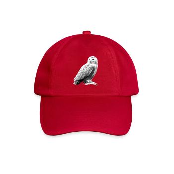 Schneeeule Weiße Eule Kauz Uhu Owl Schnee Eulen - Baseballkappe - klassisch Rot - Vorne