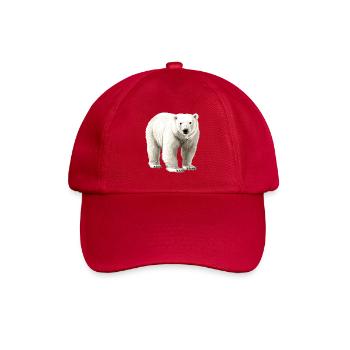 Weißer Polarbär Illustration - Baseballkappe - klassisch Rot - Vorne