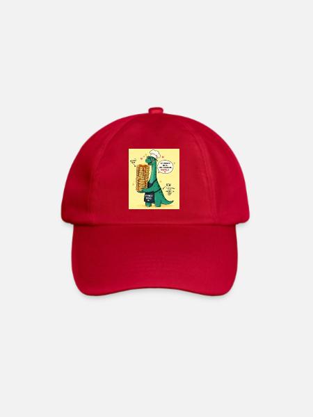 PfannenKönig Dino Pancake - Baseballkappe - klassisch Rot