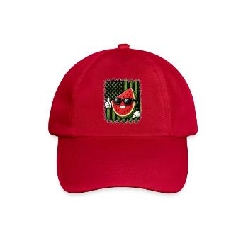 Wassermelone USA Amerikanische Flagge Sonnenbrille - Baseballkappe - klassisch Rot - Vorne