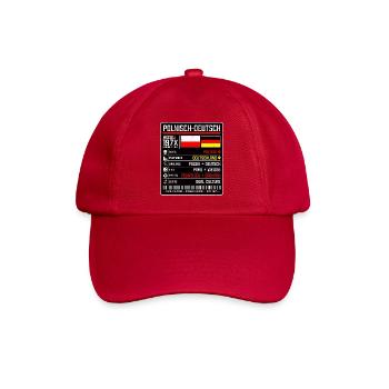 Deutschpolen - zwischen zwei Kulturen 197x - Baseballkappe - klassisch Rot - Vorne