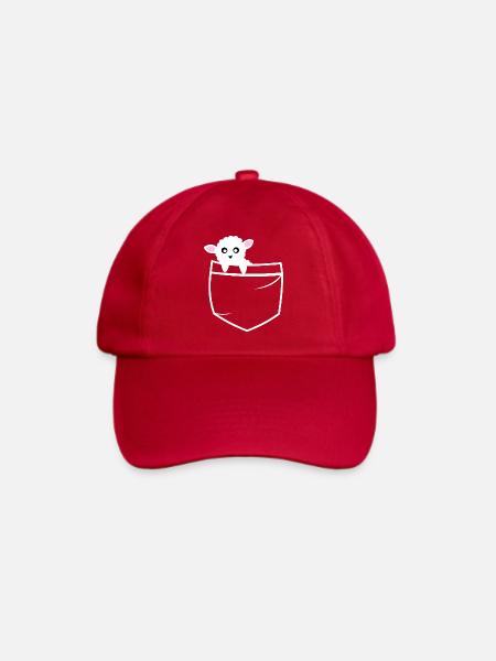 Schaf am Brusttasche - Baseballkappe - klassisch Rot