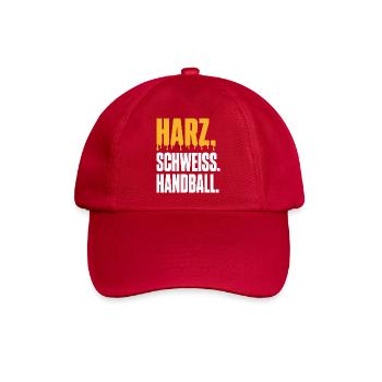 Harz. Schweiß. Handball. – Typo Shirt - Baseballkappe - klassisch Rot - Vorne