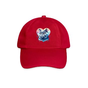 Britisch Kurzhaar Katze - Baseballkappe - klassisch Rot - Vorne