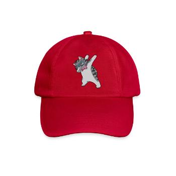 Nerd Katze Dab - Baseballkappe - klassisch Rot - Vorne