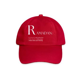 Design des Ramadan-Wörterbuch-Textstils - Baseballkappe - klassisch Rot - Vorne