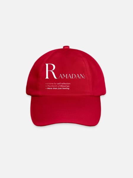 Design des Ramadan-Wörterbuch-Textstils - Baseballkappe - klassisch Rot