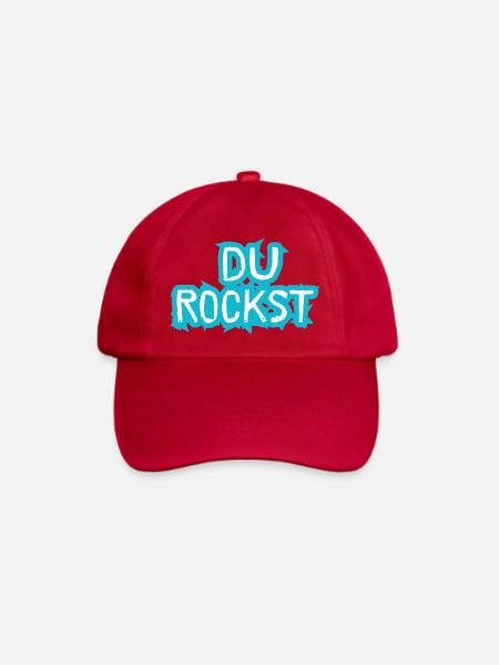 Du Rockst Design Geschenkidee - Baseballkappe - klassisch Rot