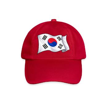 Südkorea Fahne - Baseballkappe - klassisch Rot - Vorne