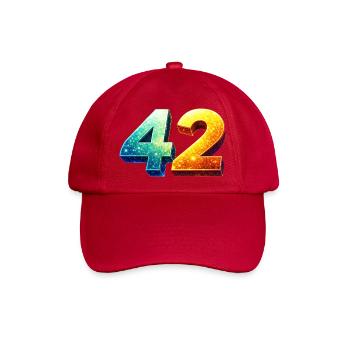 42 Cosmic Number – Nerd & Sci-Fi Design - Baseballkappe - klassisch Rot - Vorne