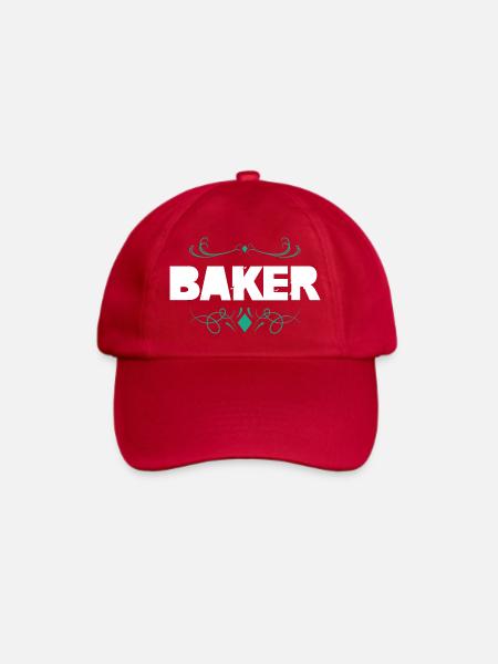 Baker Dekorative Typografie - Baseballkappe - klassisch Rot