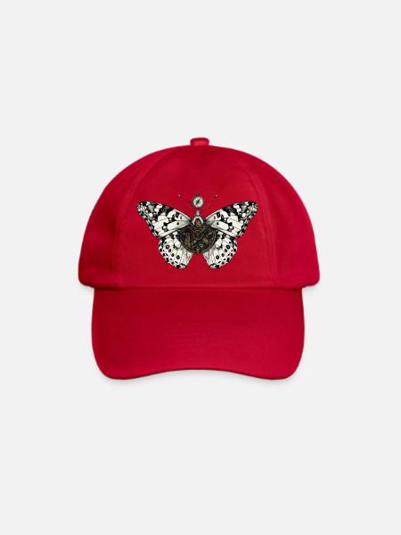 Steampunk-Motten-Halloween - Baseballkappe - klassisch Rot