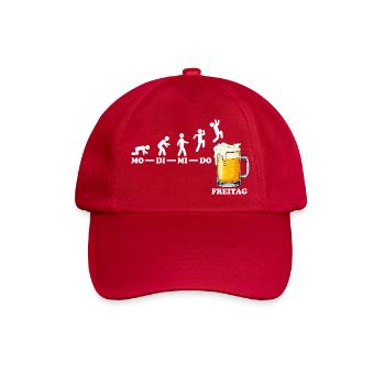 Freitag Bier Wochenende Feierabend Lustiger Spruch - Baseballkappe - klassisch Rot - Vorne