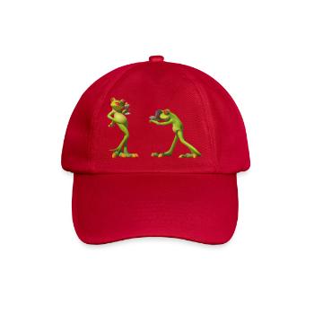 Froschduo Verspielter Charme - Baseballkappe - klassisch Rot - Vorne