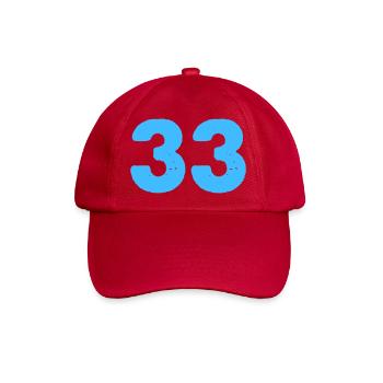 33 - Baseballkappe - klassisch Rot - Vorne