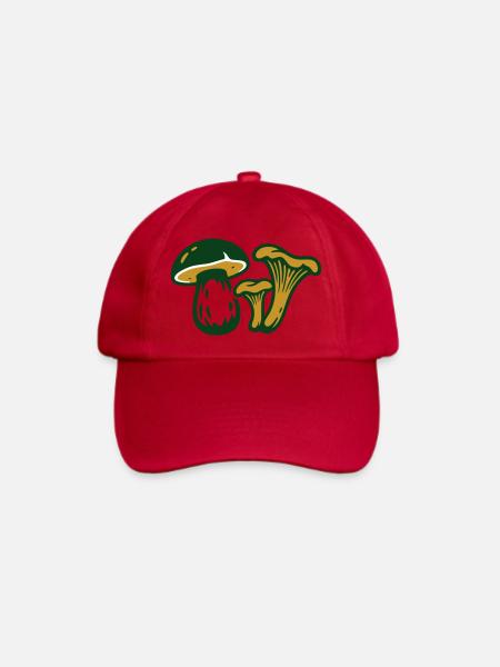 Waldpilze Natur Grafik - Baseballkappe - klassisch Rot