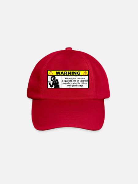 Warnung - Baseballkappe - klassisch Rot