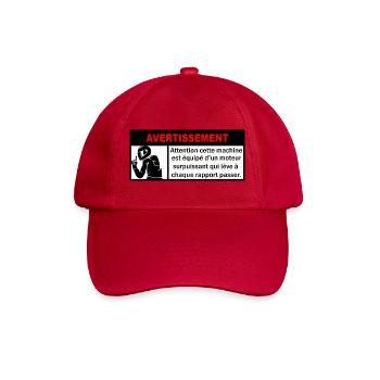 Aufkleber - Baseballkappe - klassisch Rot - Vorne