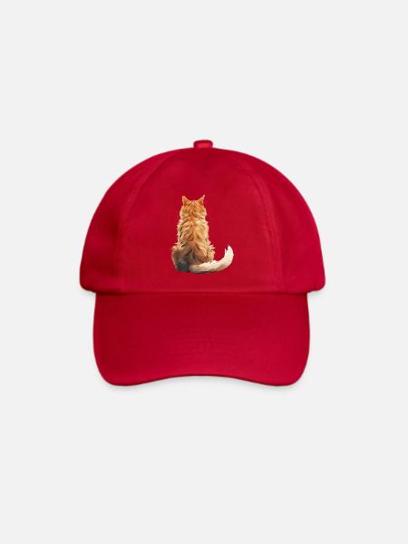 Manx-Katze - Baseballkappe - klassisch Rot