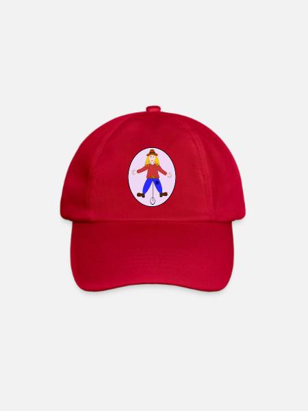 Einradfahrerin mit Patchkunst - Baseballkappe - klassisch Rot